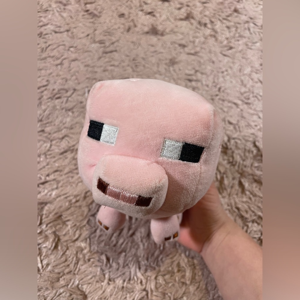 Minecraft Mojang Jinx‎ Happy Explorer Saddle Pink Pig 6" Plush Stuffed Toy